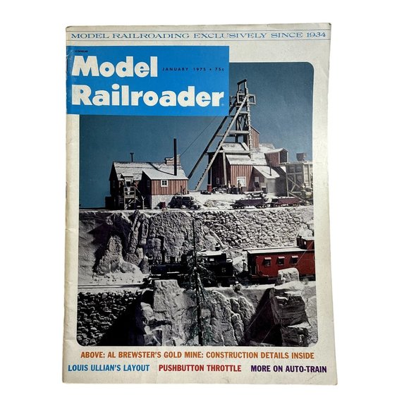 Model Railroader Magazine Back Issue u Jan 1975 Vol 42  No Al Brewsters Mine - Picture 1 of 7